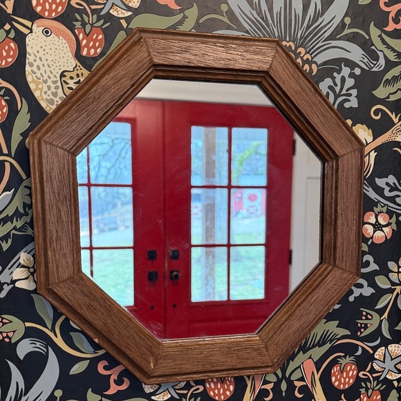 Other - 💕MCM Vintage Octagon Wood Mirror